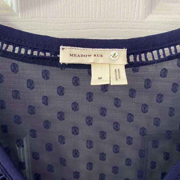 Meadow Rue Navy Top (Medium) - Picture 2 of 4